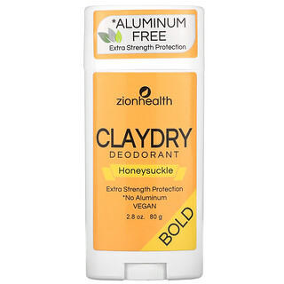 Zion Health, Bold, ClayDry Deodorant, жимолость, 2,8 унции (80 г)