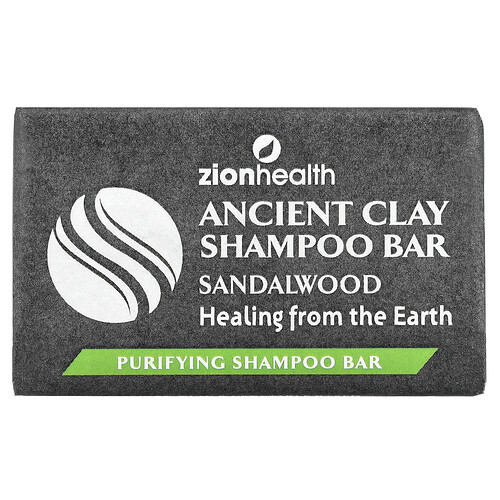 Zion Health Ancient Clay Shampoo Bar, Sandalwood, 6 oz (70 g)