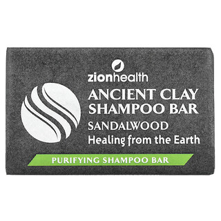Zion Health, Ancient Clay Shampoo Bar, Sandalwood, 170 g