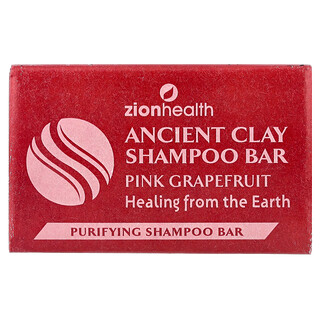 Zion Health, Ancient Clay Shampoo Bar, Pink Grapefruit, 6 oz (70 g)