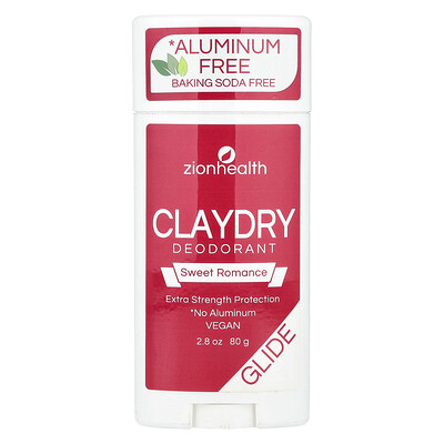 Product Image for Zion Health, Glide, ClayDry Deodorant, Sweet Romance, 2.8 oz (80 g)
