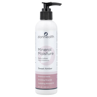 Zion Health, Mineral Moisture Daily Lotion, Sweet Amber, 8 fl oz (240 ml)