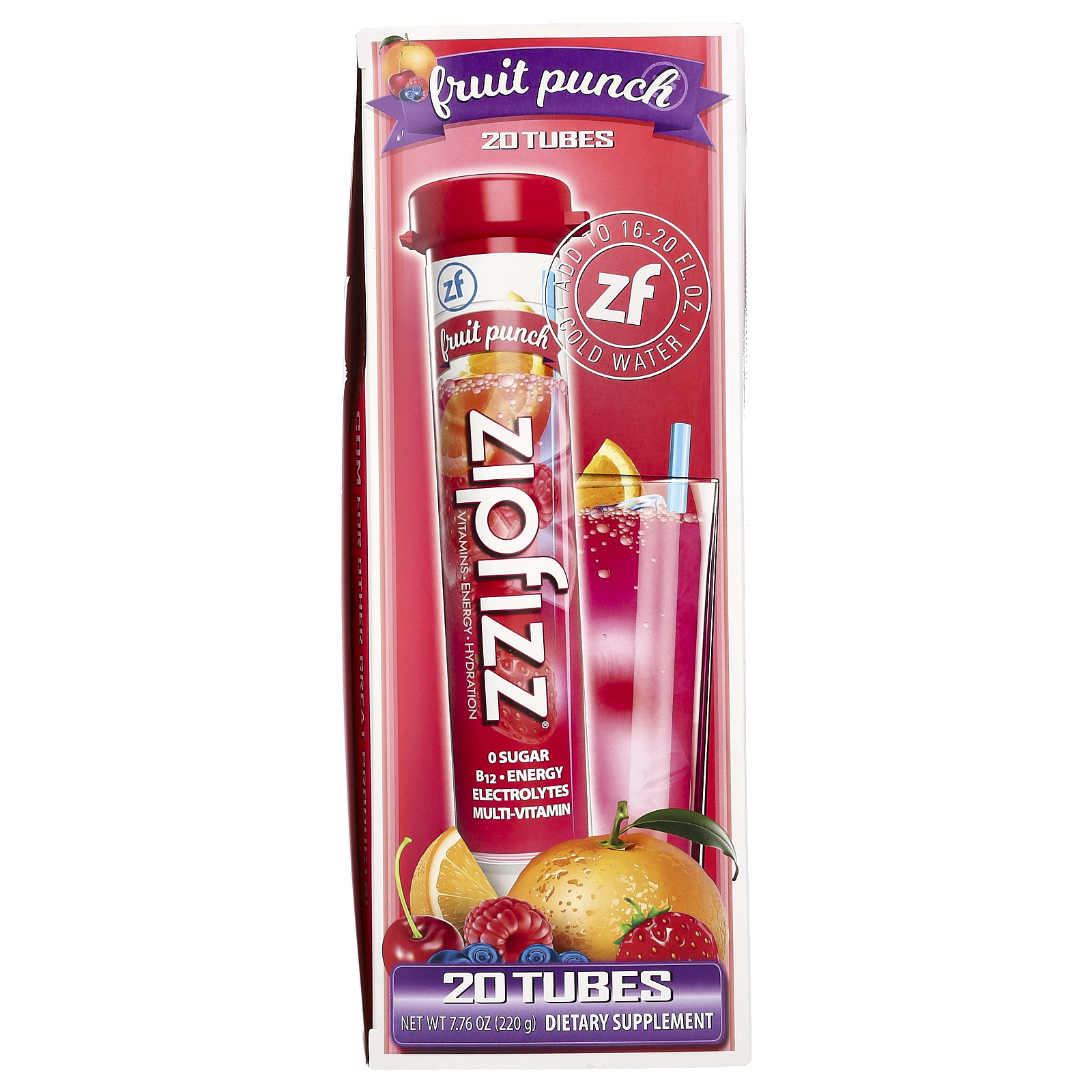 エナジー ドリンクミックス、フルーツパンチ、チューブ20本、各11g