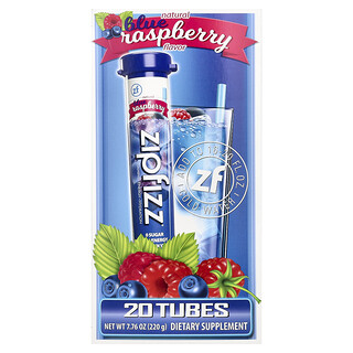Zipfizz, Energy Drink Mix, Blue Raspberry, 20 Tubes, 0.39 oz (11 g) Each