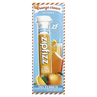 Zipfizz  Energy Drink Mix  Orange Cream  20 Tubes  0.39 oz (11 g) Each