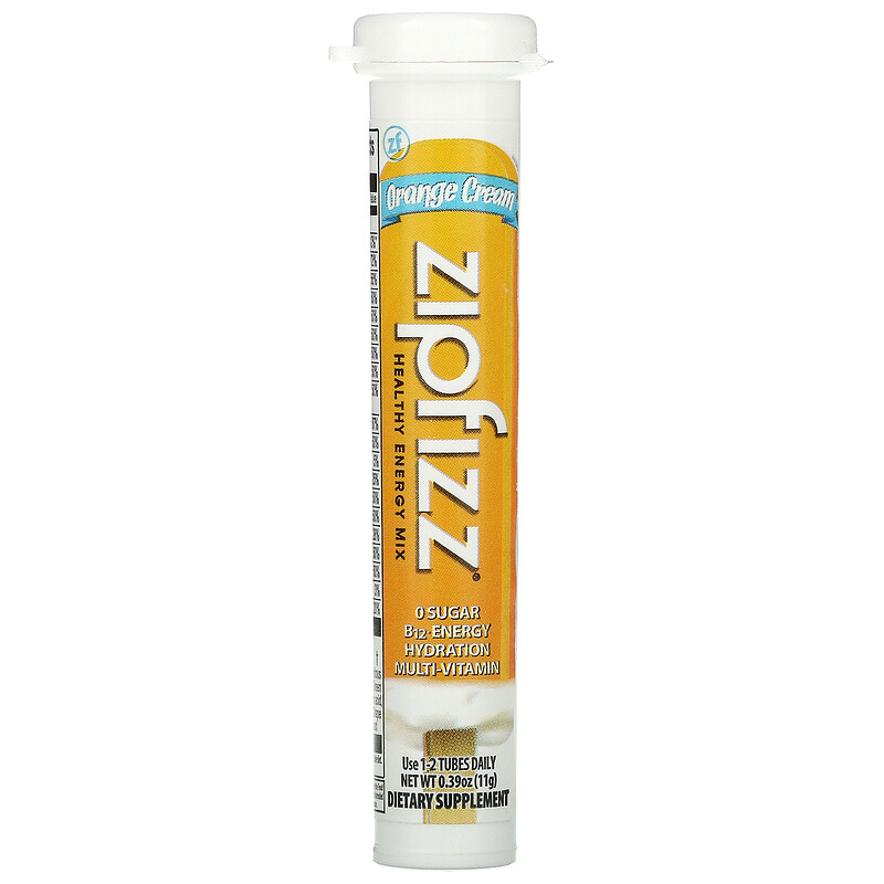 Zipfizz, Healthy Sports Energy Mix with Vitamin B12, Orange Cream, 20