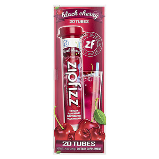 Zipfizz, Смесь для энергетических напитков, черная вишня, 20 тюбиков по 11 г (0,39 унции)