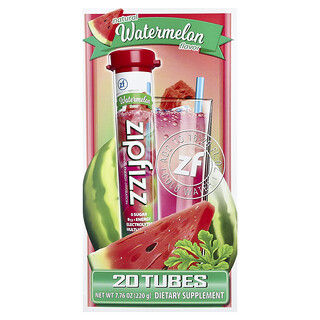 Zipfizz, Energy Drink Mix, Watermelon, 20 Tubes, 0.39 oz (11 g) Each