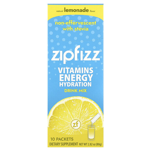 Zipfizz, Energy-Drink-Mix, Limonade, 10 Packungen, je 8 g