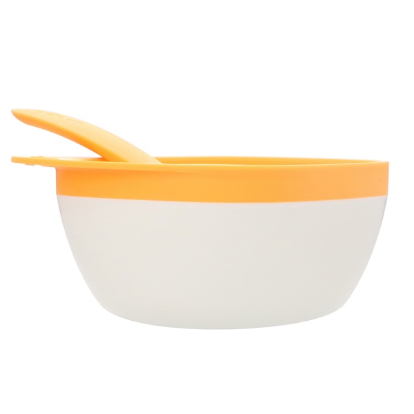 Zoli‏, Mash, Bowl & Spoon Kit, +6mo, Orange, 1 Bowl + 1 Spoon