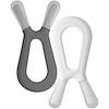 Zoli, Bunny, Dual Nub Teethers, Grey & White, +6mo, 2 Pieces