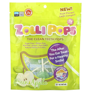 Отзывы о Zollipops, The Clean Teeth Pops, Green Apple, 3.1 oz