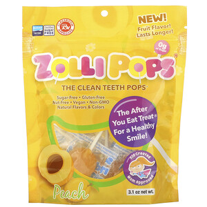 Отзывы о Zollipops, The Clean Teeth Pops, Peach, 3.1 oz