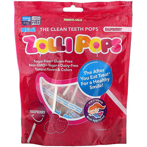 Отзывы о Zollipops, The Clean Teeth Pops, Raspberry, 3.1 oz
