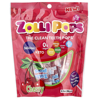 Zollipops, The Clean Teeth Pops®, Κεράσι, 88 γρ.