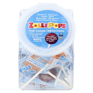 Zollipops, The Clean Teeth Pops®, assorterede, ca. 23 pops, 140 g