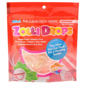 Отзывы о Zollipops, Zolli Drops, The Clean Teeth Drops, Peppermint, 15+ Zolli Drops, 1.6 oz