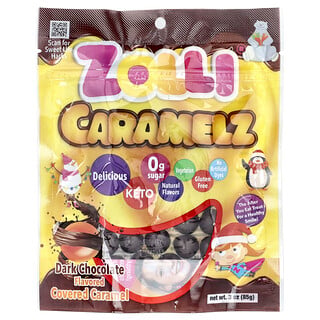 Zollipops, Caramelz, ciocolată neagră, 3 oz (85 g)
