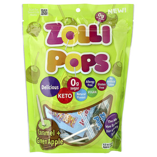 زولي بوبس‏, The Clean Teeth Pops ، بالكراميل والتفاح الأخضر تقريبًا 23-25 مصاصة ، 5.2 أونصة