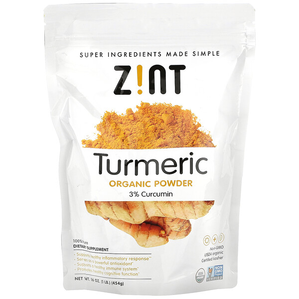 Zint, Turmeric Organic Powder, 16 oz (454 g)