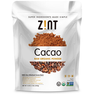 Отзывы о Зинт, Raw Organic Cacao Powder, 16 oz (454 g)
