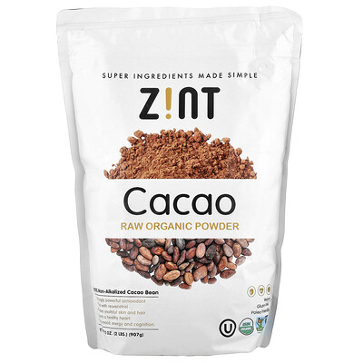 Zint, Cacao orgánico crudo en polvo, 453,5 g (16 oz)