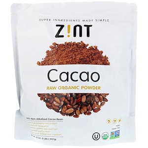 Z!NT, Какао, необработанный органический порошок, 907 г (32 унции)
