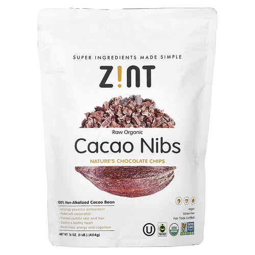 Zint Raw Organic Cacao Nibs, 16 oz (454 g)