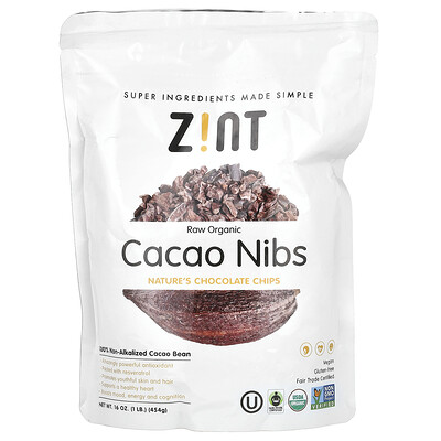 Zint  Raw Organic Cacao Nibs  16 oz (454 g)
