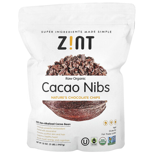Zint Raw Organic Cacao Nibs, 32 oz (907 g)