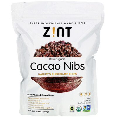 Zint Raw Organic Cacao Nibs, 32 oz (907 g)