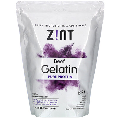 Zint Beef Gelatin, Pure Protein, 32 oz (907 g)