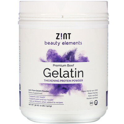 Zint Premium Beef Gelatin, Thickening Protein Powder, 32 oz (907 g)
