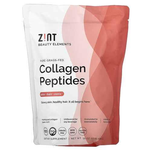 Zint Pure Grass-Fed Collagen Peptides, Unflavored, 16 oz (454 g)