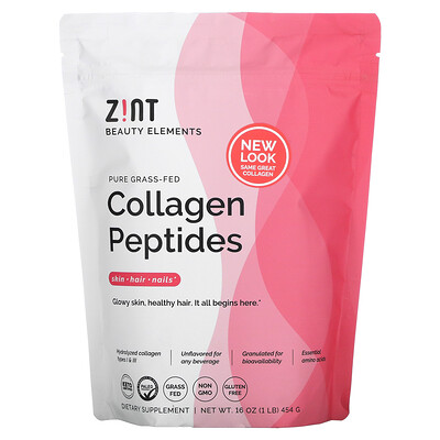 Zint Pure Grass-Fed Collagen Peptides Unflavored 16 oz (454 g)