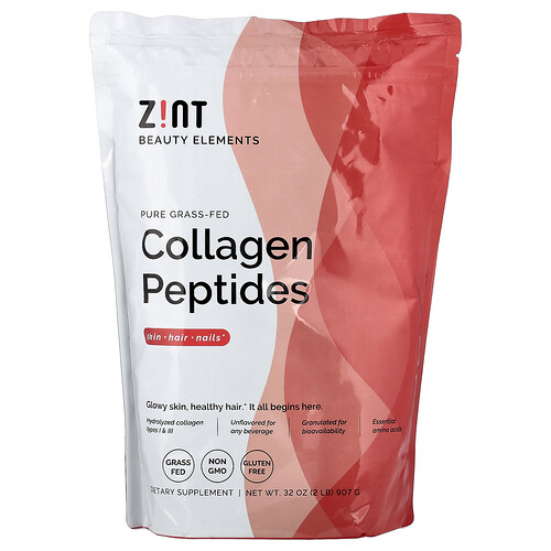 Zint Pure Grass-Fed Collagen Peptides, Unflavored, 32 oz (907 g)