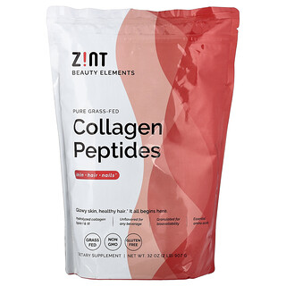 Zint, Péptidos de colágeno puro proveniente de animales alimentados con pasturas, Sin sabor, 907 g (32 oz)