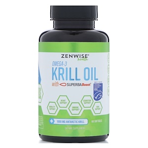 Зенвайз Хэлс, Omega 3, Krill Oil with SuperbaBoost, 60 Softgels отзывы