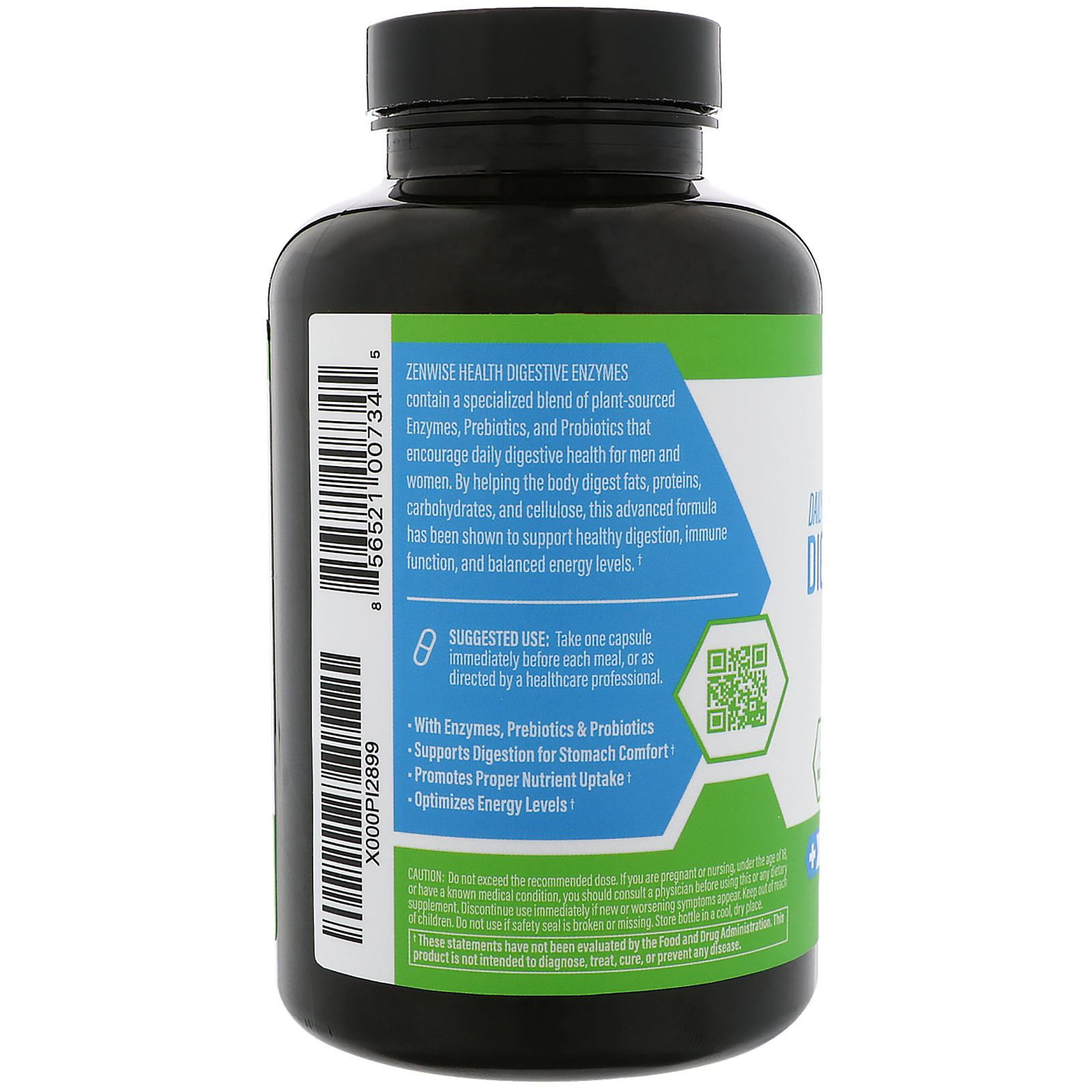 Zenwise Health, Daily Digestive Enzymes with Prebiotics + Probiotics