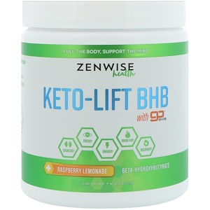 Zenwise Health, Keto-Lift BHB, Бета-гидроксибутират, клубничный лимонад, 8,18 унций (232 г)