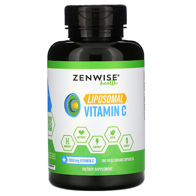 Zenwise Health липосомальный витамин С, 1000 мг, 180 растительных капсул