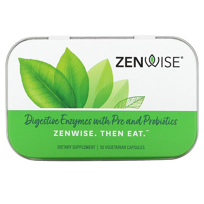 

Zenwise Health, Digestive Enzymes with Pre and Probiotics, 30 Vegetarian Capsules
