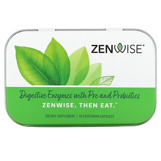 Zenwise Health, إنزيمات هضمية بالبروبيوتيك والبريبيوتيك، 30 كبسولة نباتية