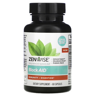 Zenwise Health, BlockAID, Immunity + Digestion, 60 Capsules