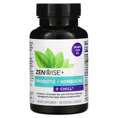 Zenwise Health, 益生菌 + 康普茶 + 冷凍，60 粒蔬菜膠囊