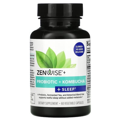 

Zenwise Health, Probiotic + Kombucha + Sleep, 60 Vegetable Capsules