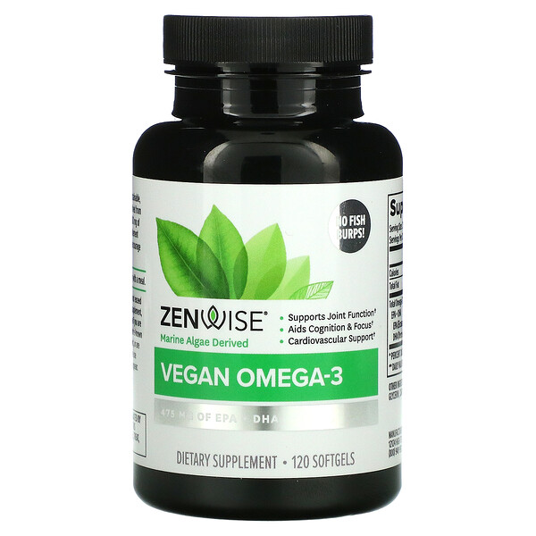 Zenwise Health‏, Vegan Omega-3, 120 Softgels