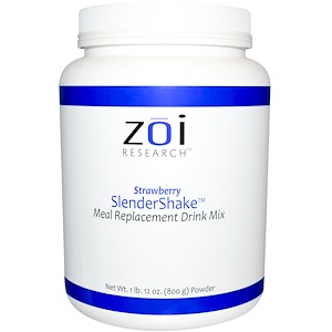 Отзывы о ZOI Research, SlenderShake, Meal Replacement Drink Mix, Strawberry, 1 lb 12 oz (800 g)