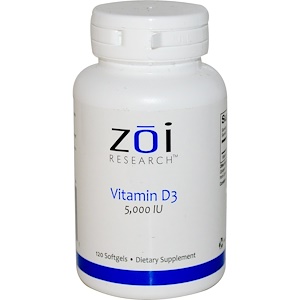 Отзывы о ZOI Research, Vitamin D3, 5,000 IU, 120 Softgels