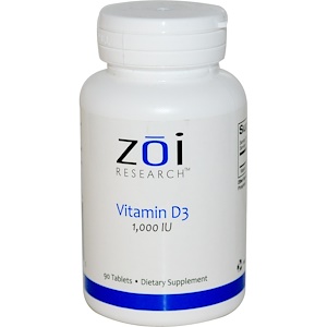 Отзывы о ZOI Research, Vitamin D3, 1,000 IU, 90 Tablets